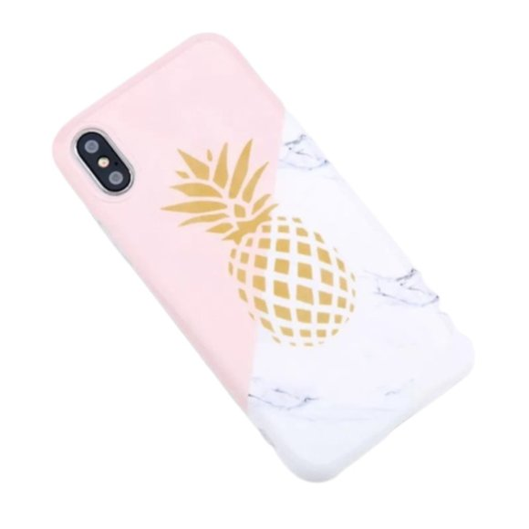 NWT‎ NEW pineapple 🍍 pink iPhone 7+ iPhone X - Picture 1 of 16